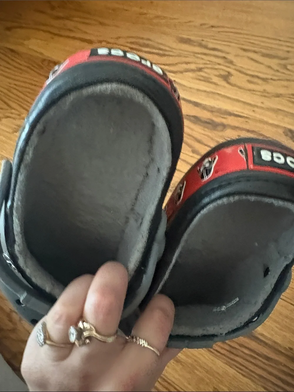 Star Wars Black and Red Kids Slip-On Clogs with Logo Strap